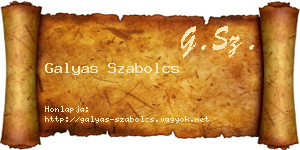 Galyas Szabolcs névjegykártya